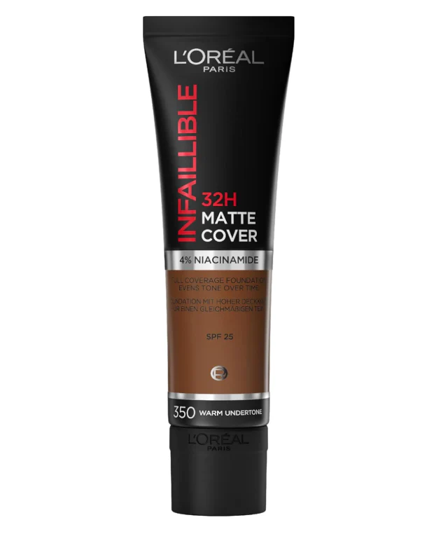 L'Oreal Paris Infallible 32HR Matte Cover Foundation 350 Warm Undertone